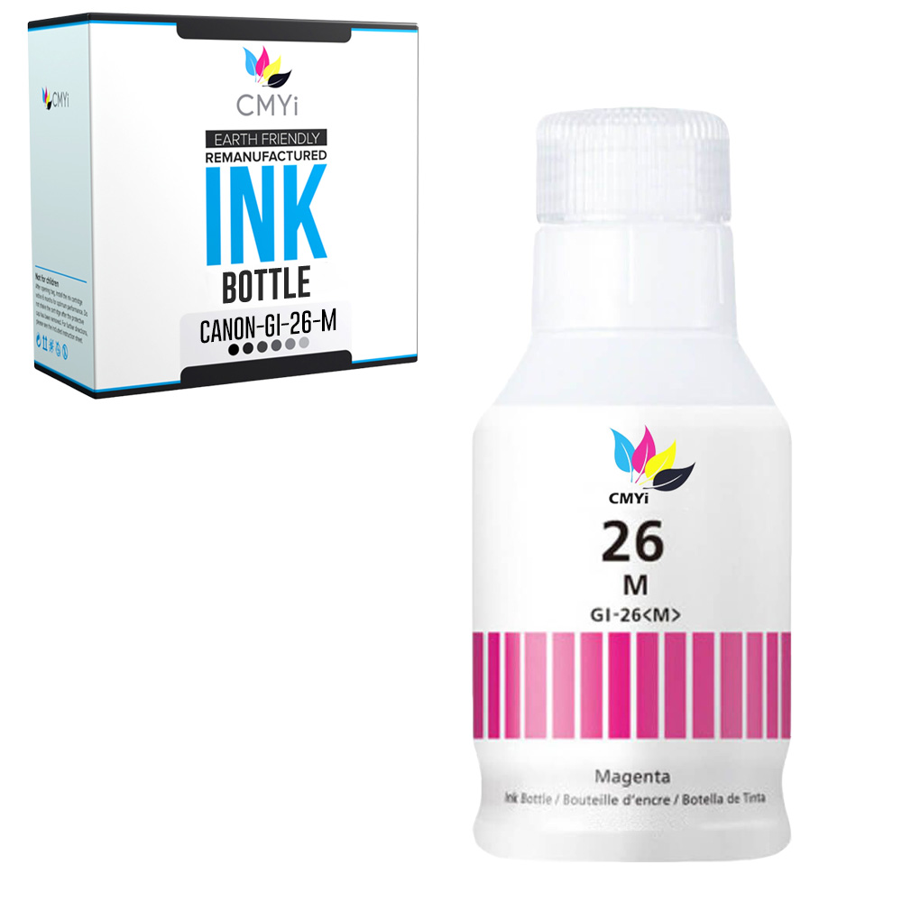 CMYi Compatible Ink Bottles Lot for Canon GI-26 Black Color Combo Fits PIXMA