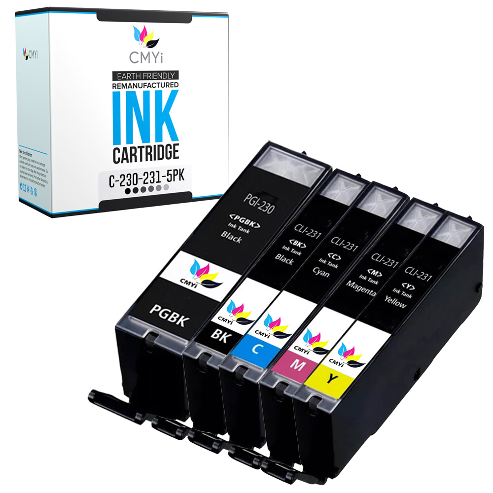 5-Pack Compatible Canon 230 231 Ink Cartridge Combo Pack for Canon PIXMA TS8820
