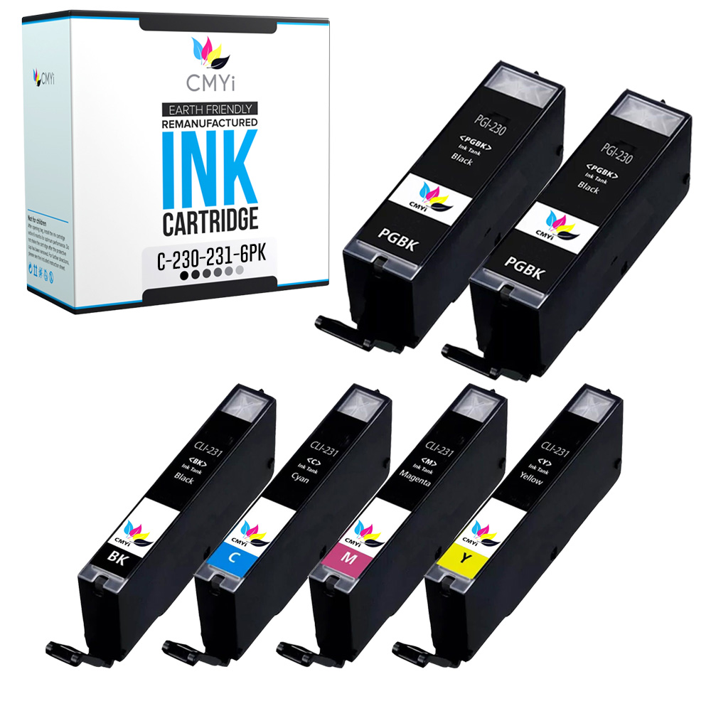 CMYi 6-Pack Compatible PGI-230 and CLI-231 Ink Cartridges for Canon PIXMA TS8820