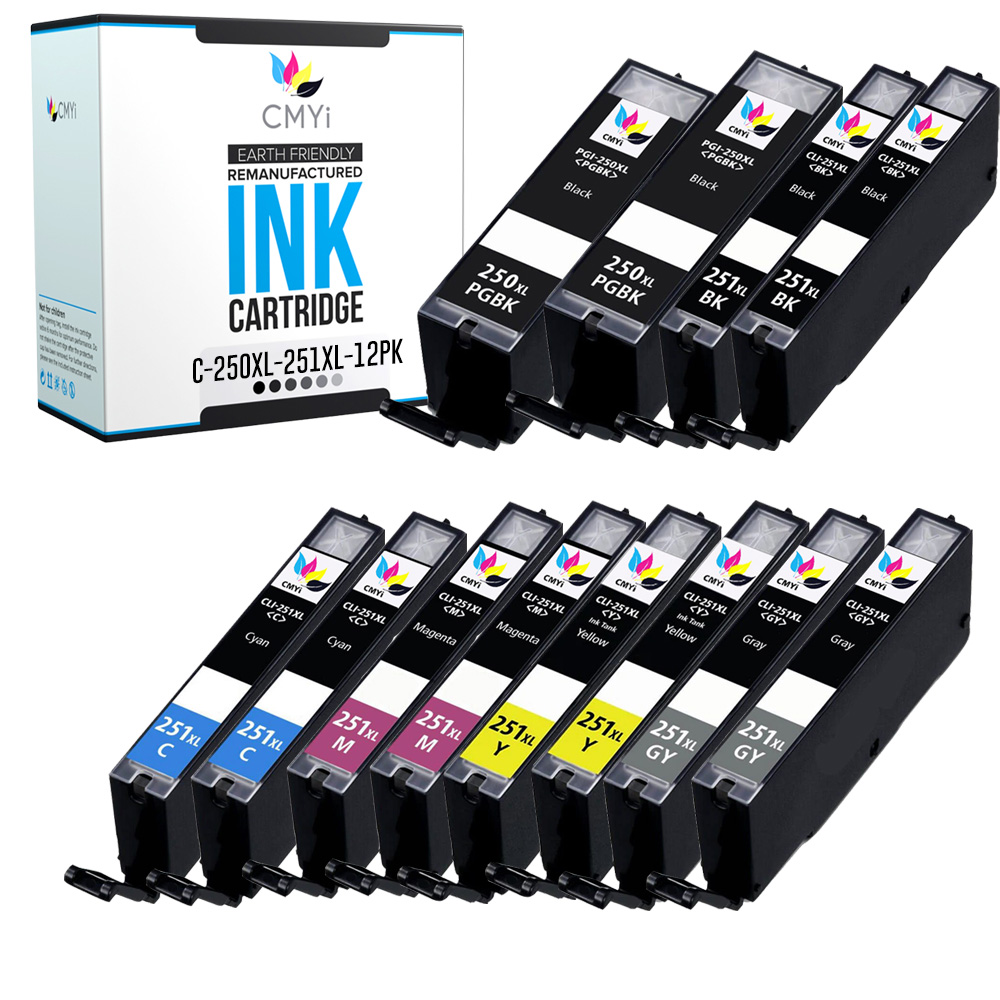 PGI-250XL CLI-251XL Ink Lot for Canon 250XL 251XL Combo Pack Fits PIXMA