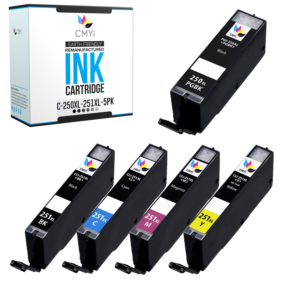 PGI-250XL CLI-251XL Ink Lot for Canon 250XL 251XL Combo Pack Fits PIXMA