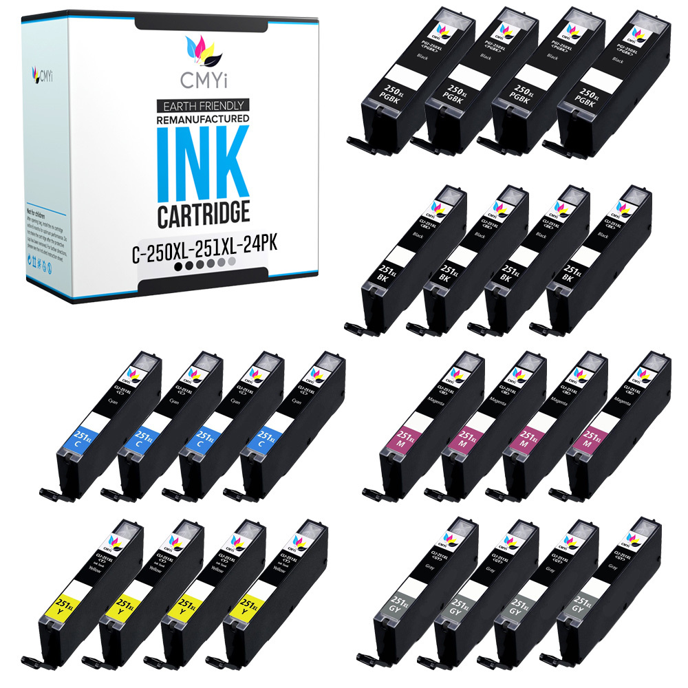 PGI-250XL CLI-251XL Ink Lot for Canon 250XL 251XL Combo Pack Fits PIXMA