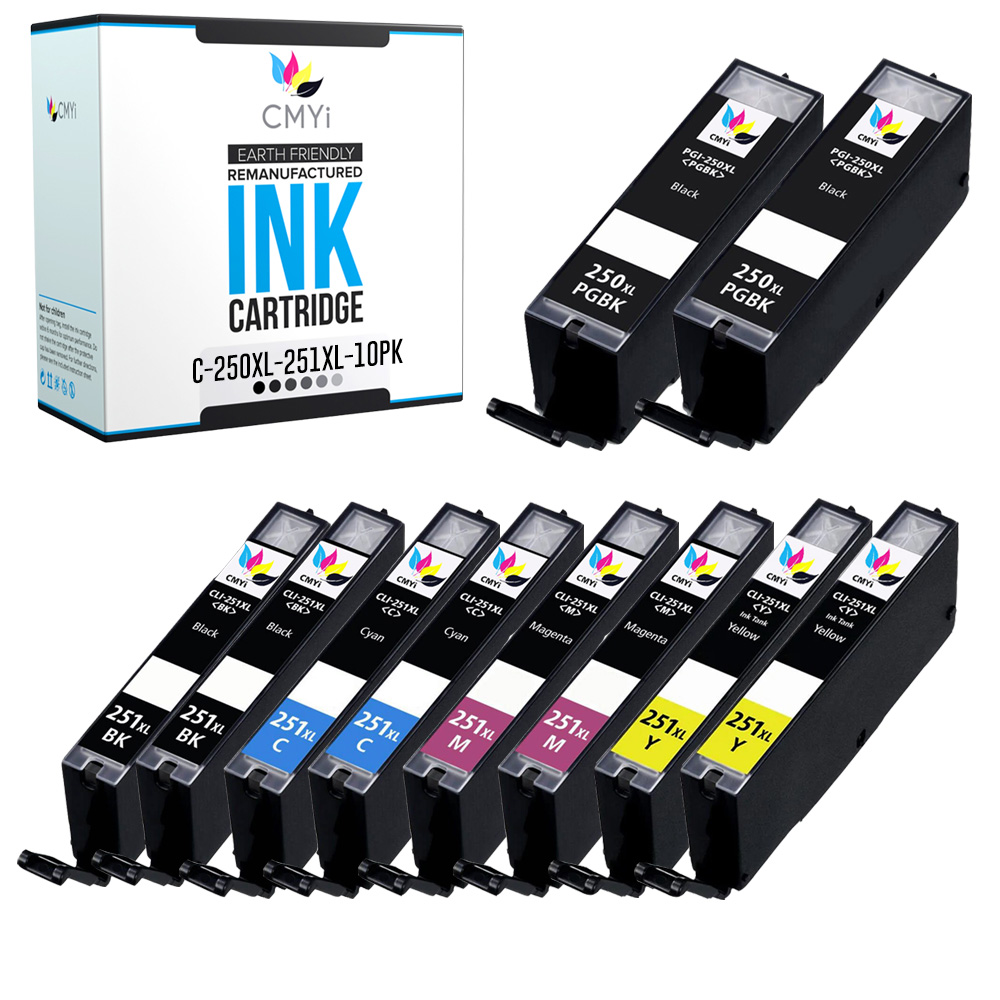 PGI-250XL CLI-251XL Ink Lot for Canon 250XL 251XL Combo Pack Fits PIXMA