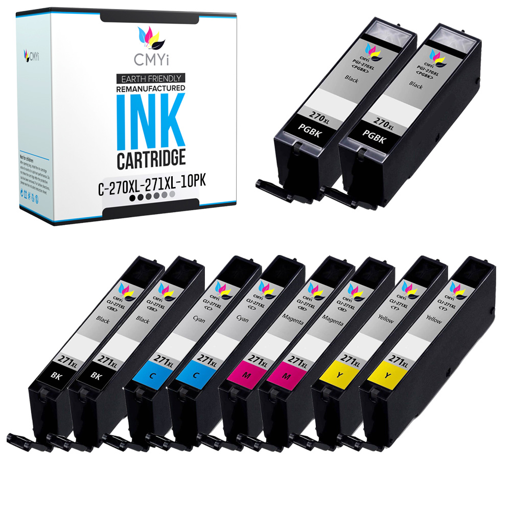 CMYi PGI-270XL CLI-271XL Ink Lot for Canon 270XL 271XL Combo Pack Fits PIXMA