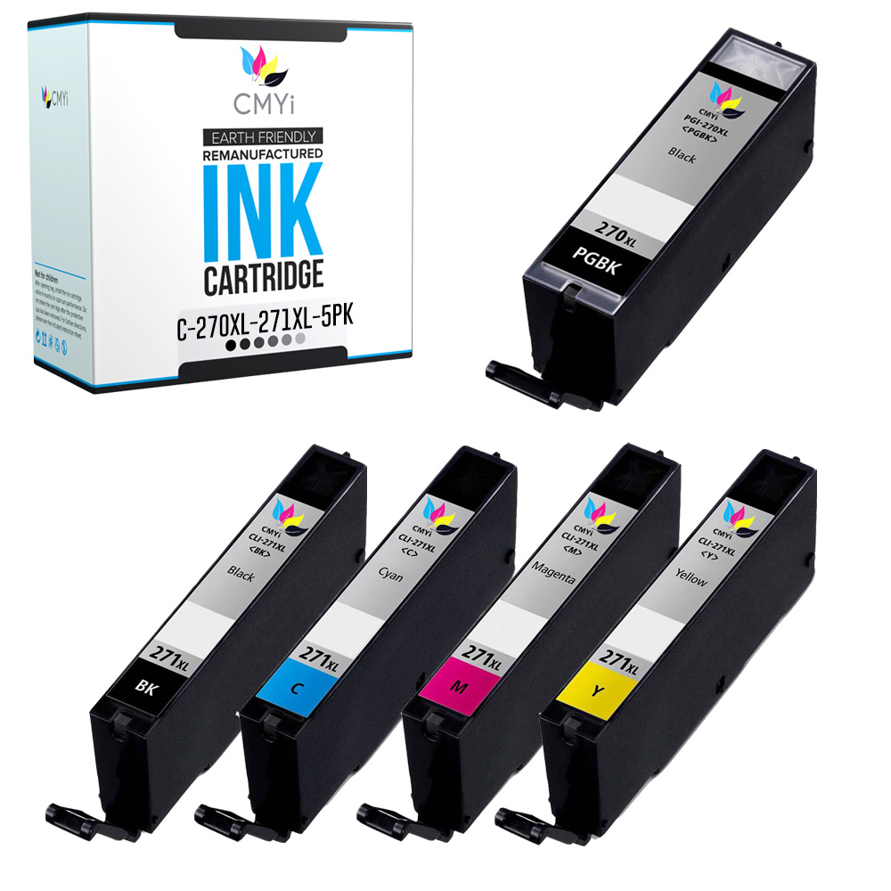 CMYi PGI-270XL CLI-271XL Ink Lot for Canon 270XL 271XL Combo Pack Fits PIXMA