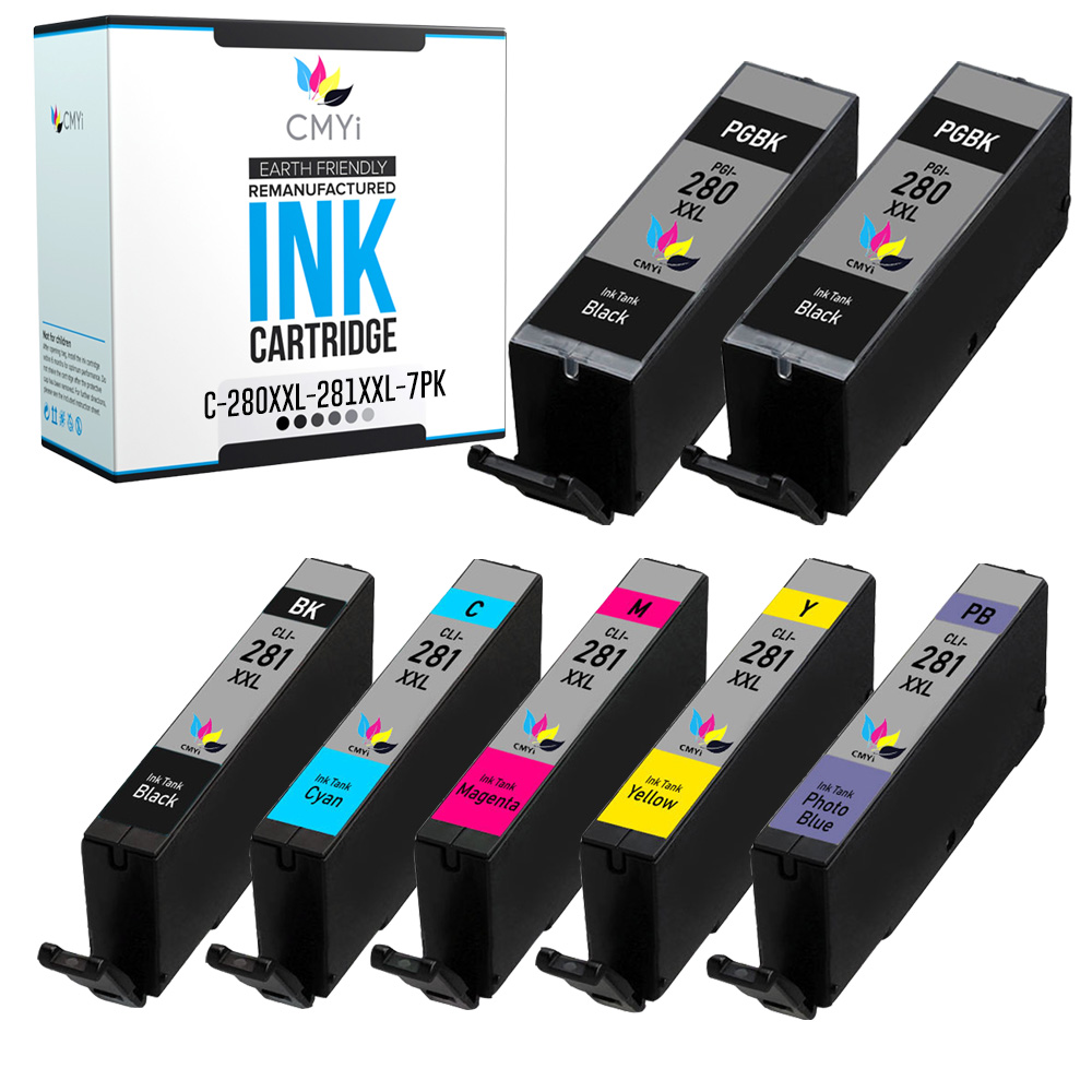 CMYi 7PK Compatible PGI-280XXL and CLI-281XXL Ink for Canon PIXMA TS8220 TS8320