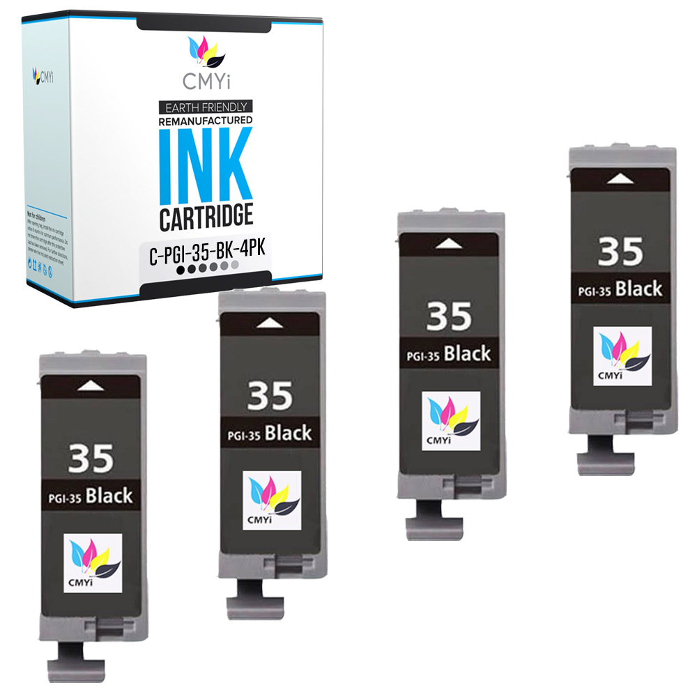 4Pack Replacement PGI-35 Black Ink Cartridge for Canon PIXMA iP100 iP110 mini360