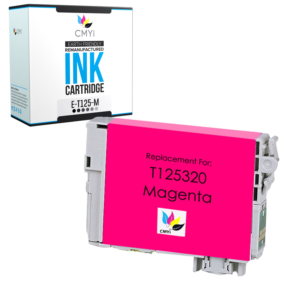 CMYi 1-Pack Compatible Epson 125 Magenta Ink Cartridge for Workforce 320 325 520