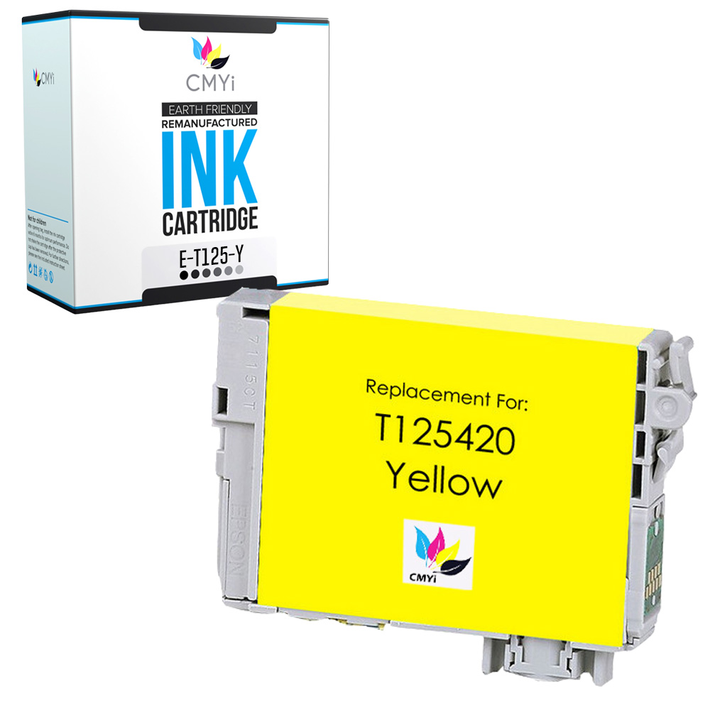 1PK Compatible Epson 125 Yellow Ink Cartridge for Stylus NX125 NX420 NX530 NX625