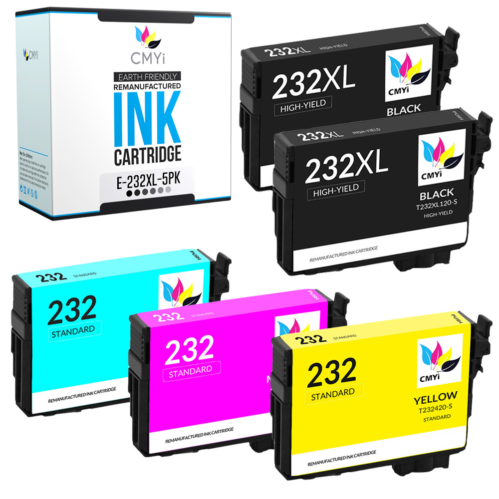 232 and 232 XL Ink for Epson 232XL Fits XP-4200  XP-4205 WF-2930 WF-2950