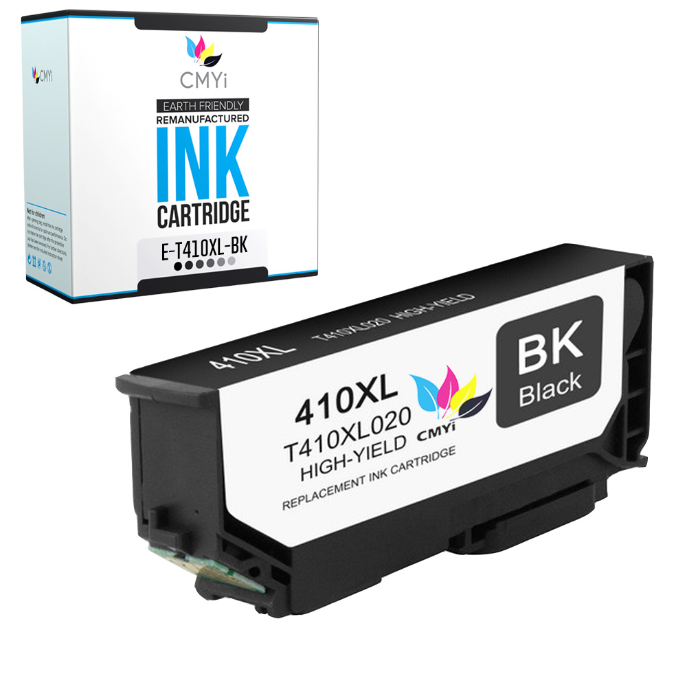 CMYi 1-Pack Replacement 410XL Black Ink Cartridge for Epson Expression XP-530