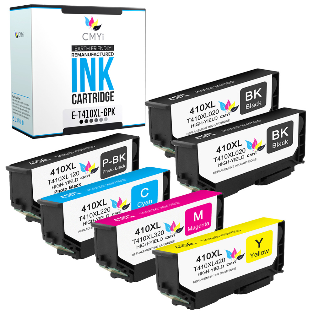 CMYi 6-Pack Replacement 410XL Combo Pack Ink for Epson Expression XP-630 XP-635