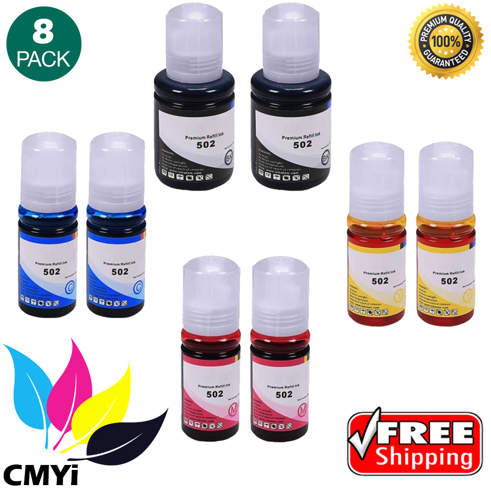 Refill Ink Bottles for Epson 502 Ecotank ET 15000 2760 2850 3830 4760