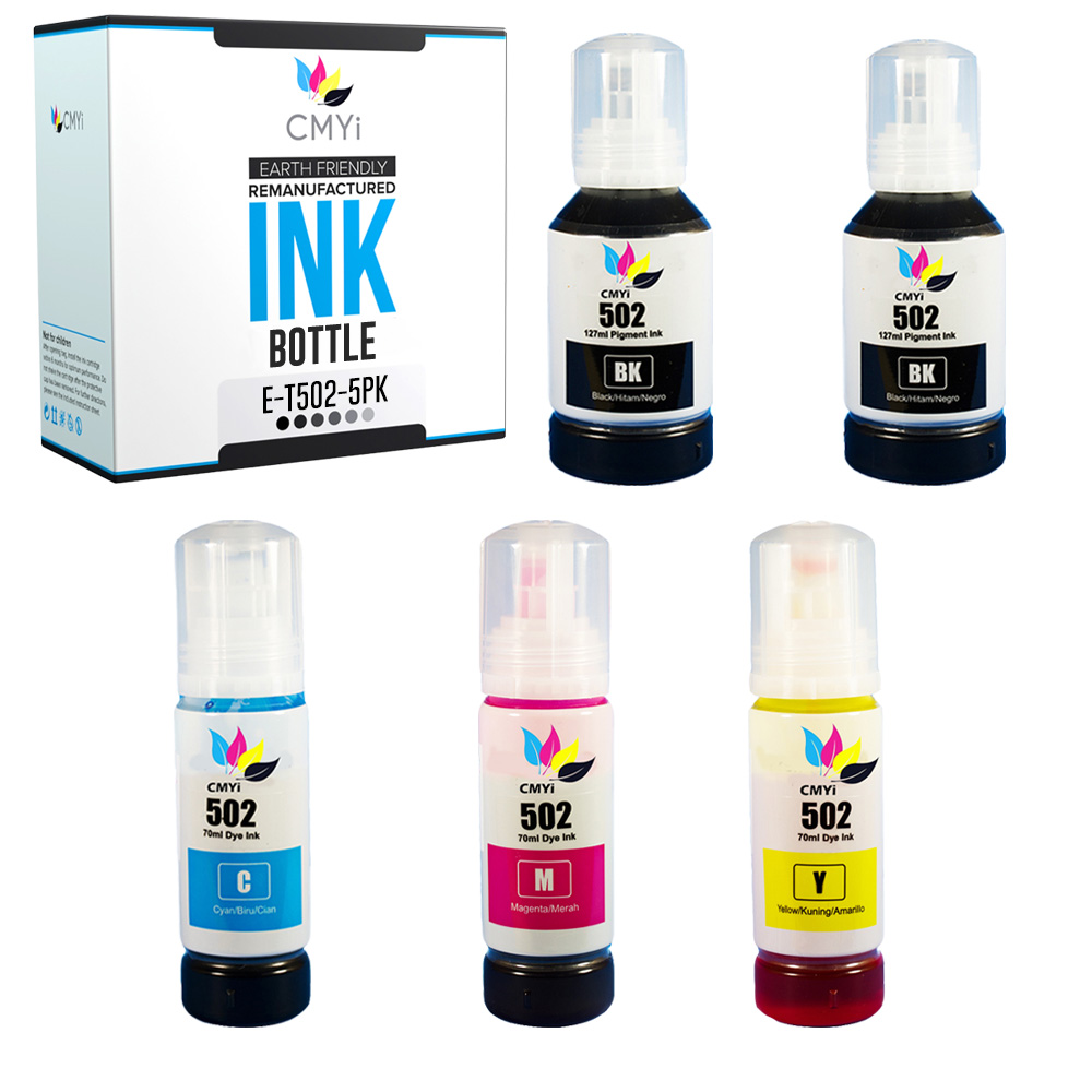 Refill Ink Bottles for Epson 502 Ecotank ET 15000 2760 2850 3830 4760 4850 4760