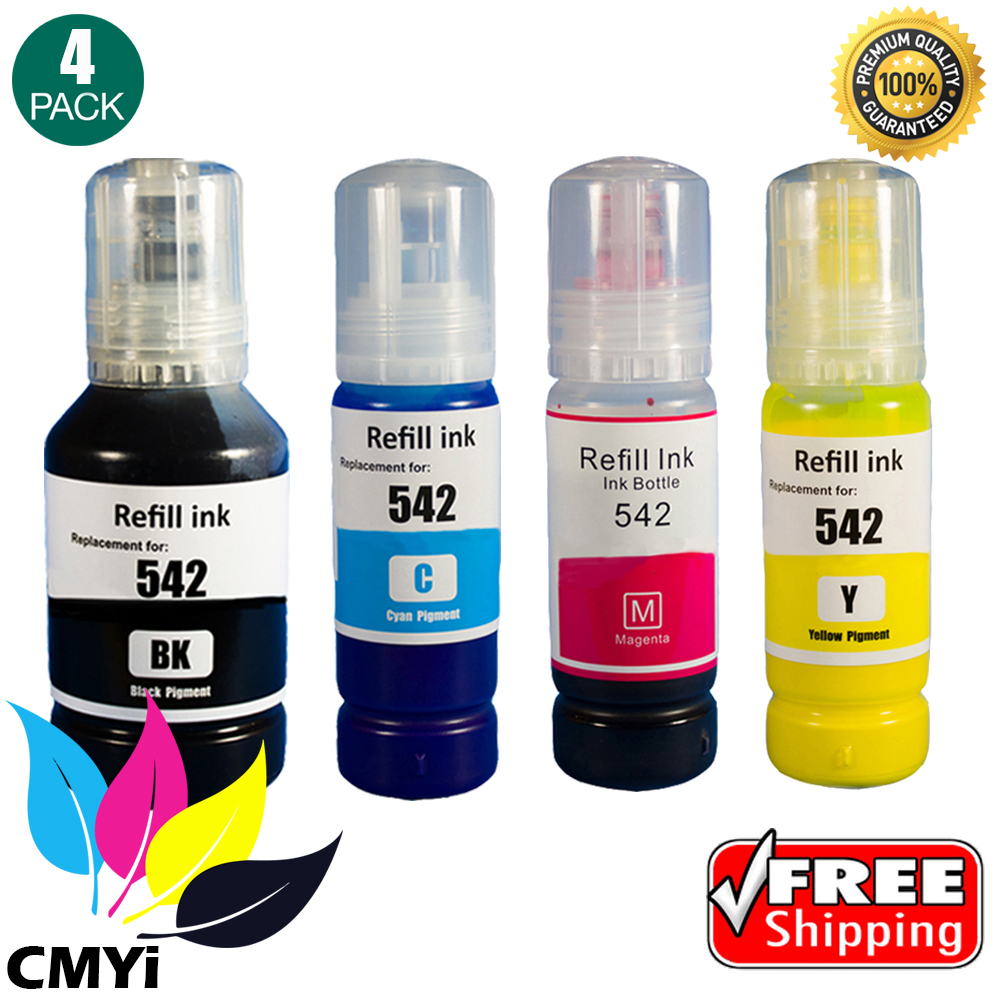 Compatible Ink Bottles for Epson T542 542 Black Color Combo Fits EcoTank Pro