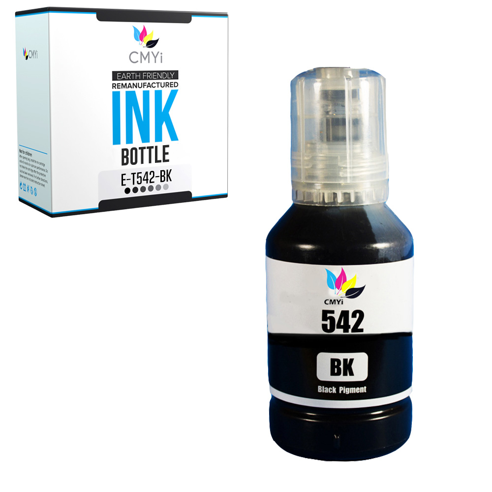 Replacement Ink Bottles for Epson T542 542 Black Color Combo EcoTank Pro Printer