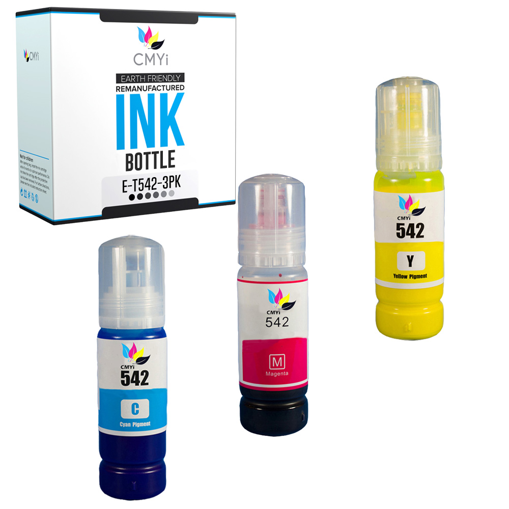 Replacement Ink Bottles for Epson T542 542 Black Color Combo EcoTank Pro Printer