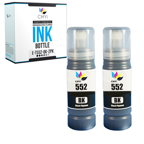 Compatible Ink Bottles for Epson 552 Black Color Combo Fits EcoTank Pro