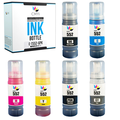 Compatible Ink Bottles for Epson 552 Black Color Combo Fits EcoTank Pro