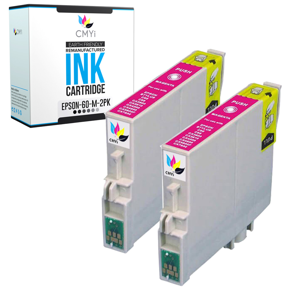 2-PK Compatible T060 Magenta Ink Cartridge for Epson Stylus CX4200 CX4800 CX5800