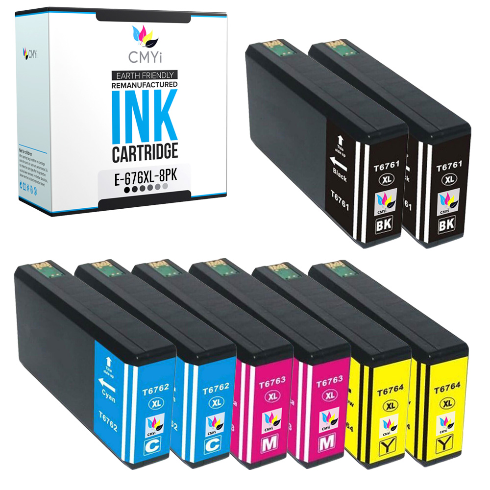 CMYi Compatible 676XL T676XL Black Color Ink Cartridges Lot For Epson WorkForce