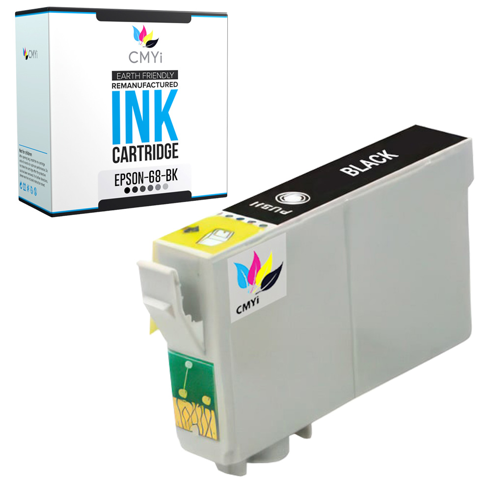 1-PK Compatible Epson 68 Black Ink Cartridge for Stylus C120 NX615 Workforce 30