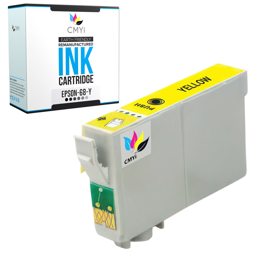 1-PK Compatible Epson 68 Yellow Ink Cartridge for Stylus C120 NX615 Workforce 30