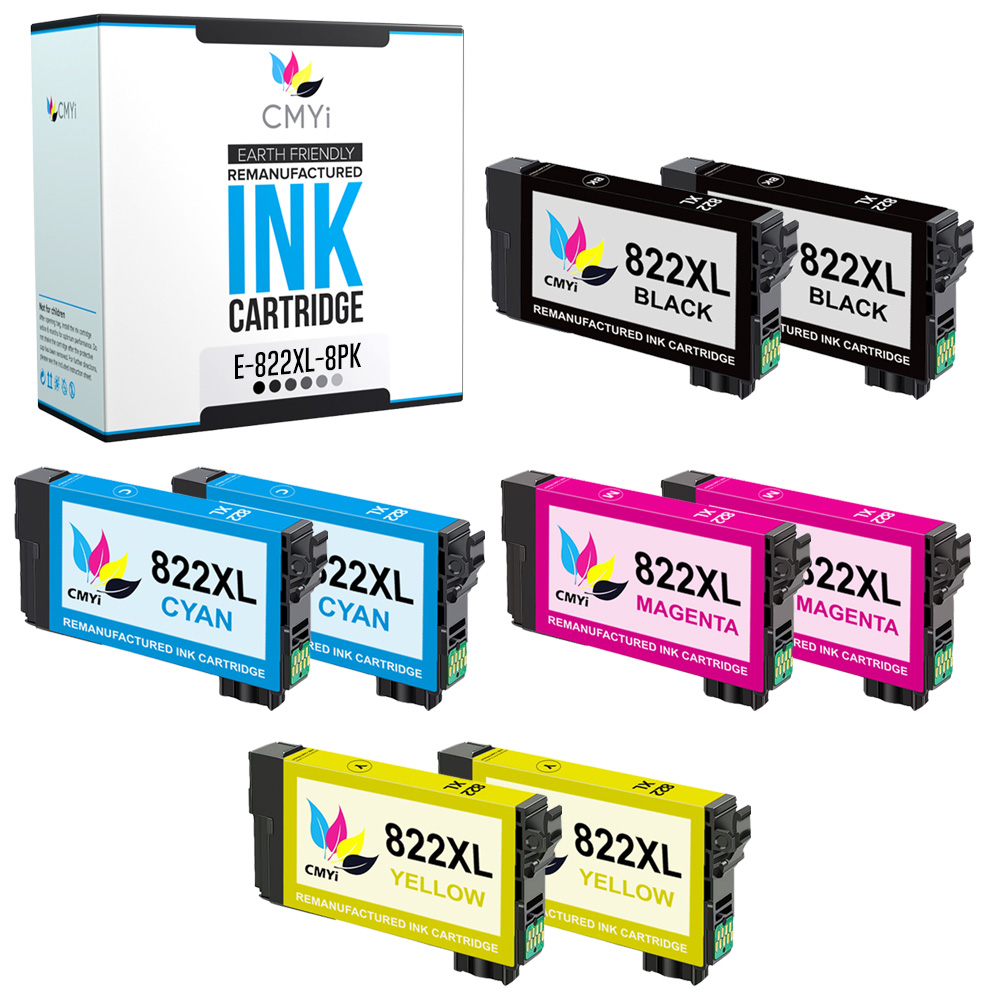 822XL T822XL Black Color Ink Cartridges Lot For Epson WorkForce