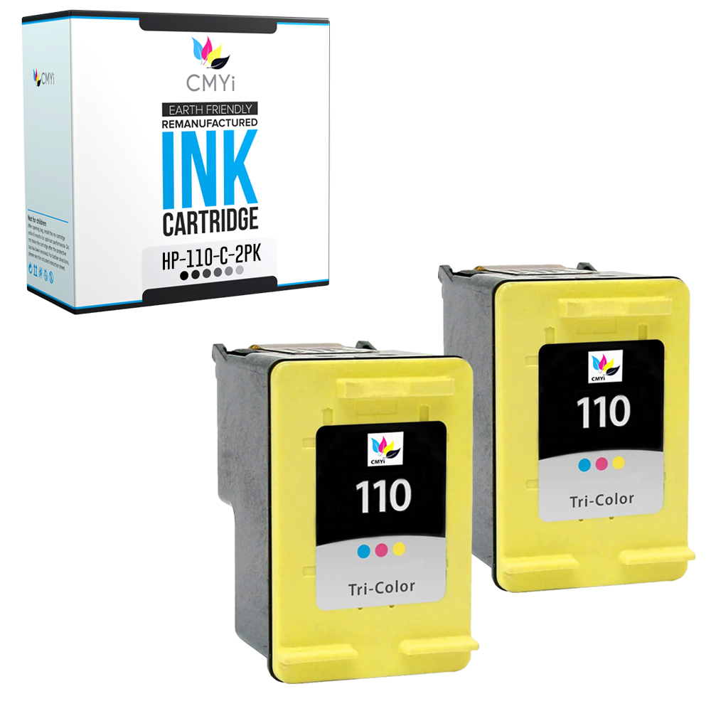 2-Pack Compatible 110 Ink Cartridges for HP PhotoSmart A510 A520 A530 A610 A620