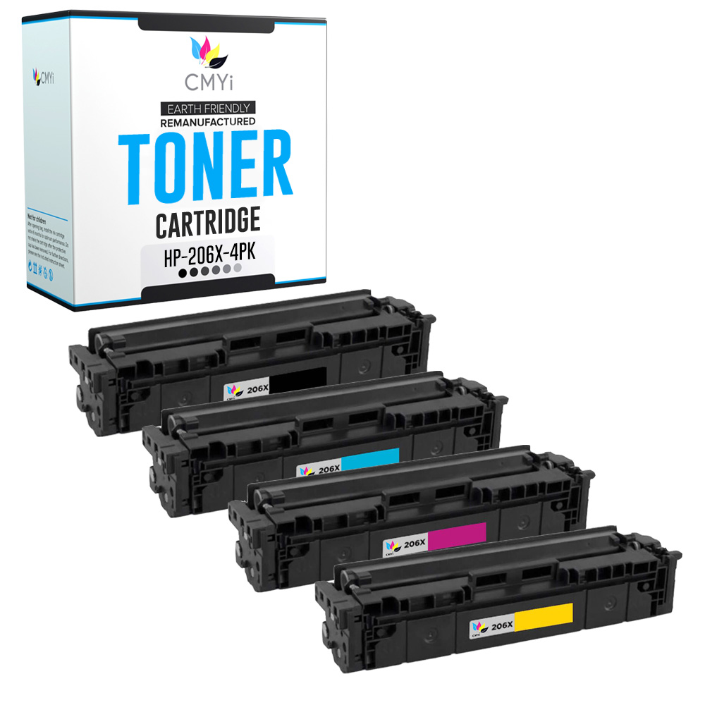 CMYi 4-Pack Replacement 206X Toner for HP Color LaserJet Pro M255dn M255dw
