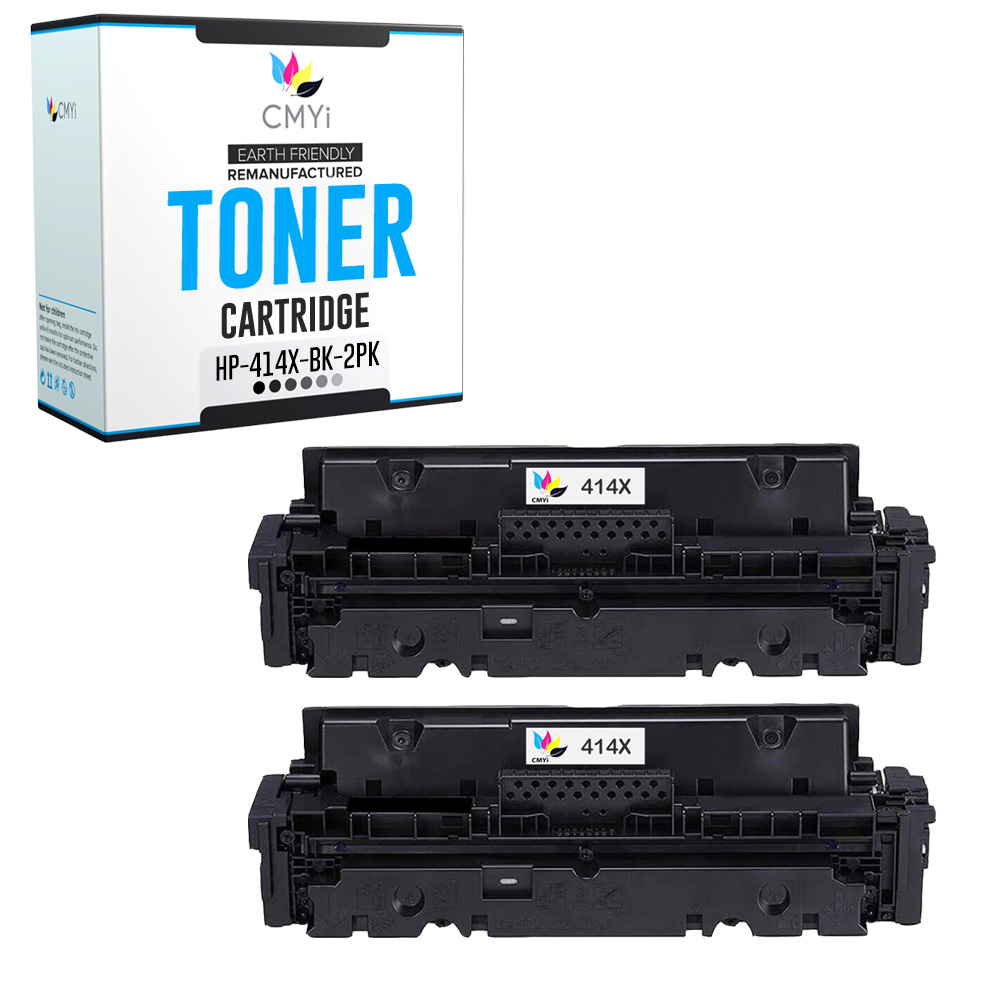 2-Pack Replacement 414X Black Cartridges for HP Color LaserJet Enterprise M455dn