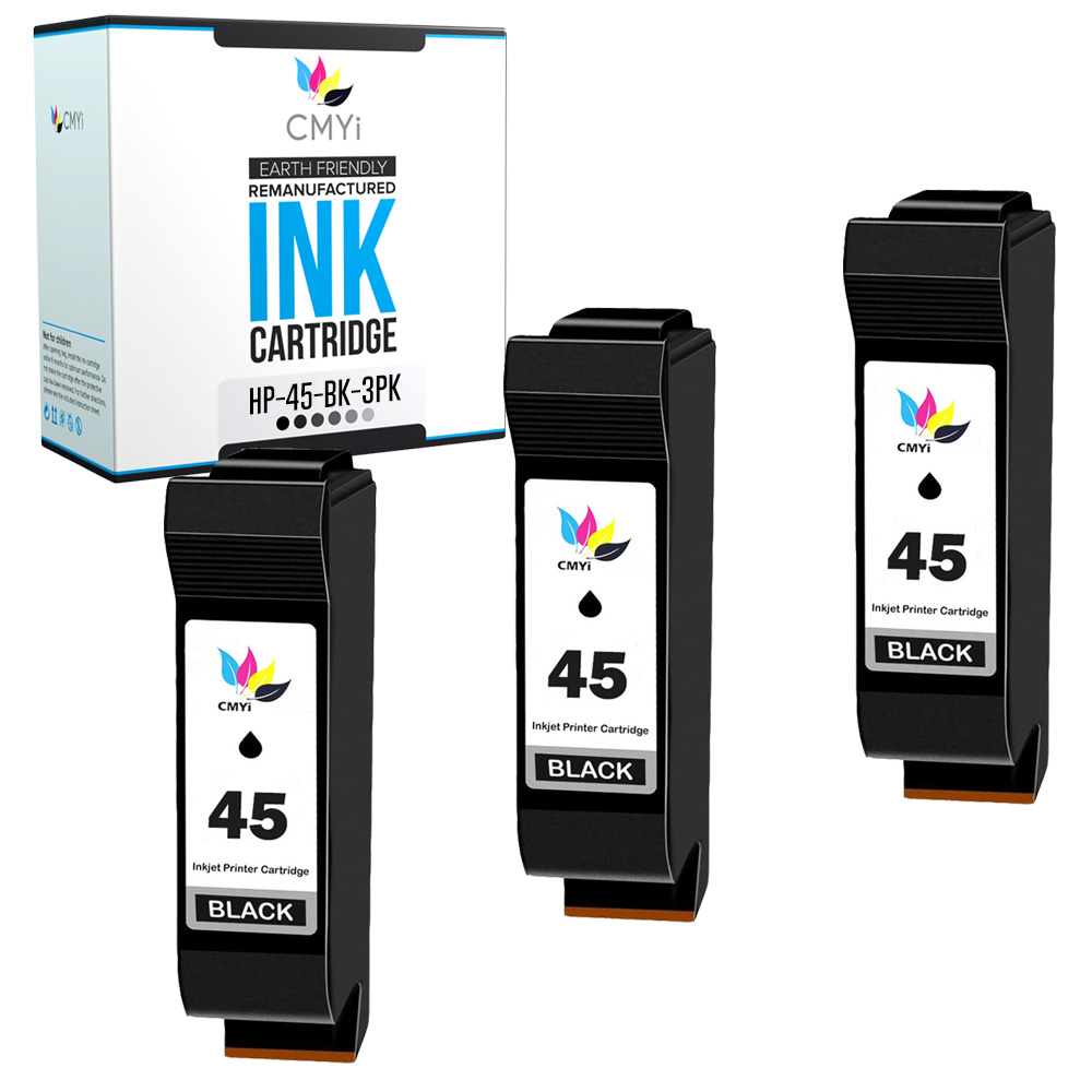 3PK Compatible HP Printer Ink 45 Cartridges for OfficeJet 1170 G55 G85 G95 k60