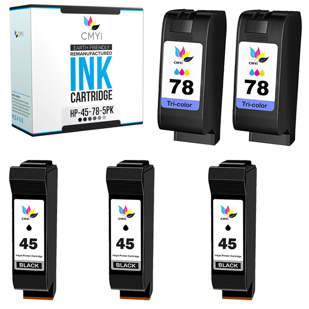 5-PK Compatible HP 45 78 Printer Cartridges Combo Pack for PhotoSmart 1000 1115