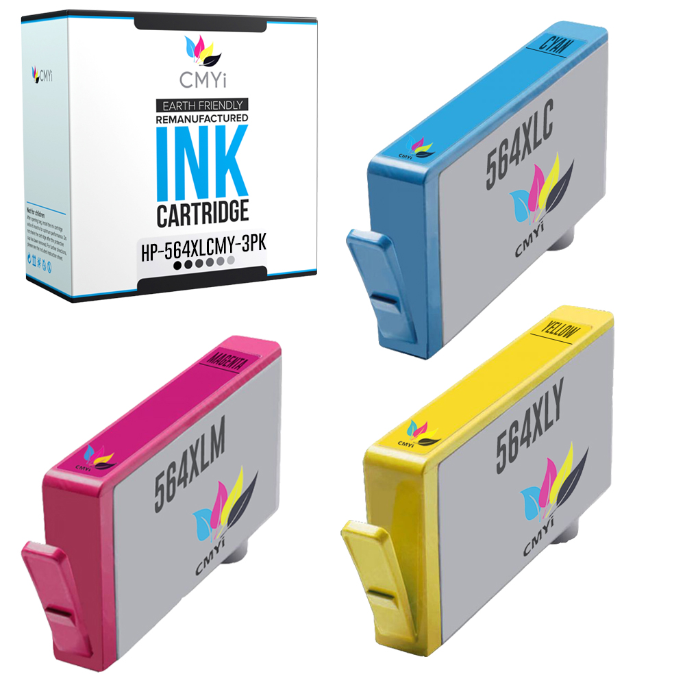 Color Ink Cartridges for HP 564XL Magenta Cyan Yellow 564 XL Cartridge 3 PK