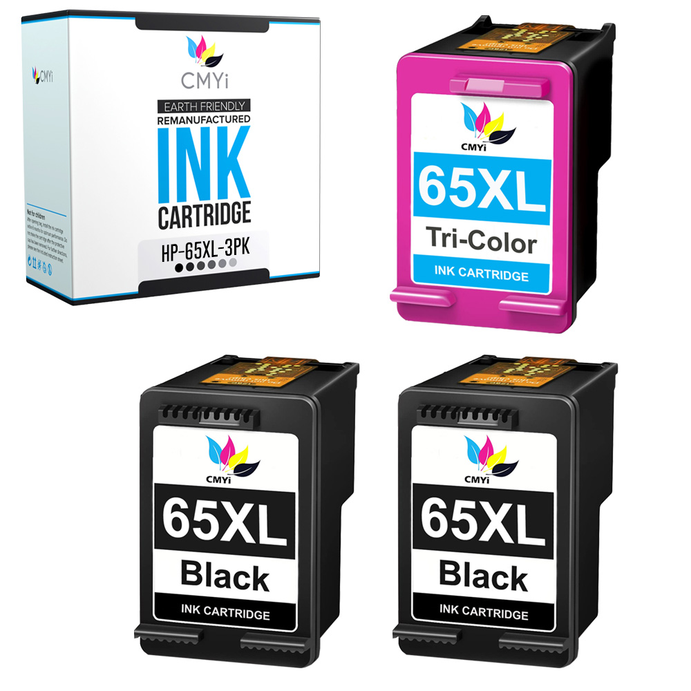 3PK Compatible 65XL Cartridges for HP ENVY 5034 5052 5055 5058 5070 5010  5012