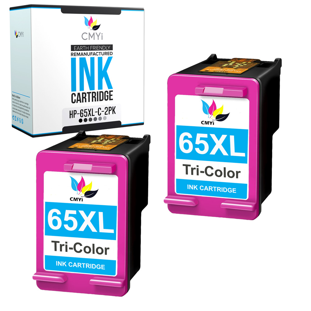 2PK CMYi Compatible 65XL Color Ink Cartridge for HP DeskJet 3758 3762 3764 3772