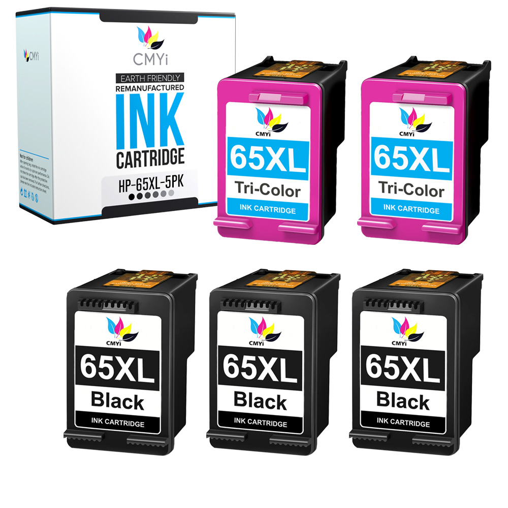 5PK Compatible 65XL Combo Pack Ink for HP DeskJet 2600 2620 2622 2624 2628 2630