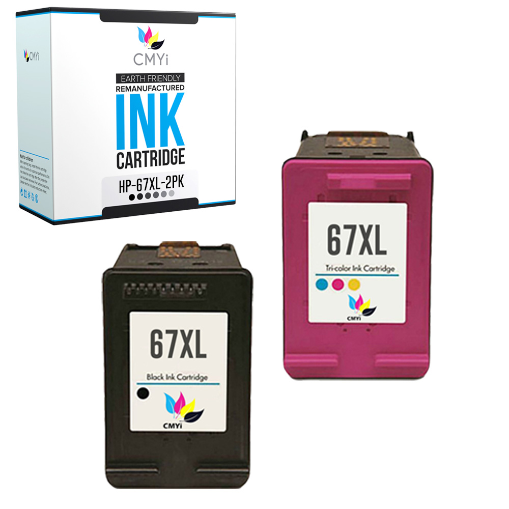Compatible for HP 67XL Black Color Ink 67 XL Combo Pack Cartridge