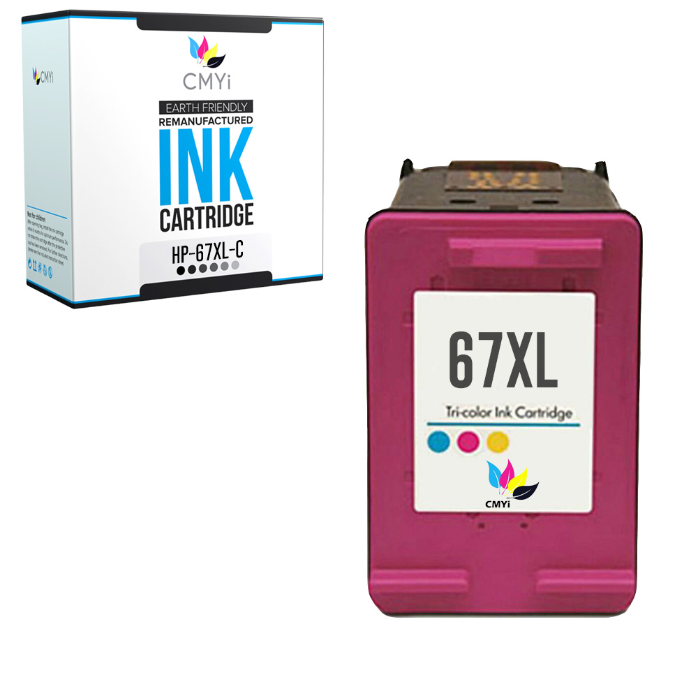 67XL Tri-Color Ink Cartridge for HP Color Cartridges Fits Deskjet Envy Printers