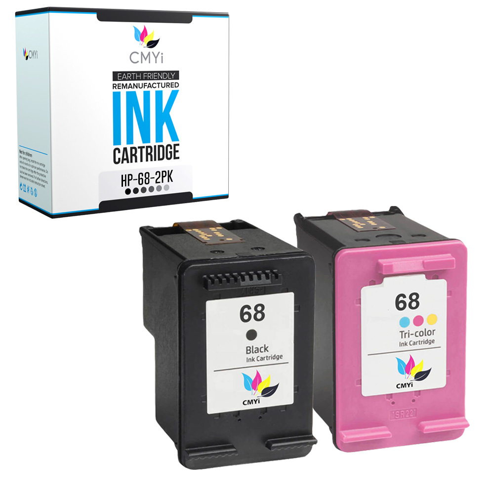 2-Pack CMYi Replacement HP 68 Ink Cartridges for ENVY 6155e 6555e