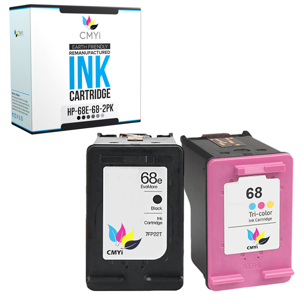 2-Pack CMYi Replacement HP 68e 68 Ink Cartridges for ENVY 6155e 6555e