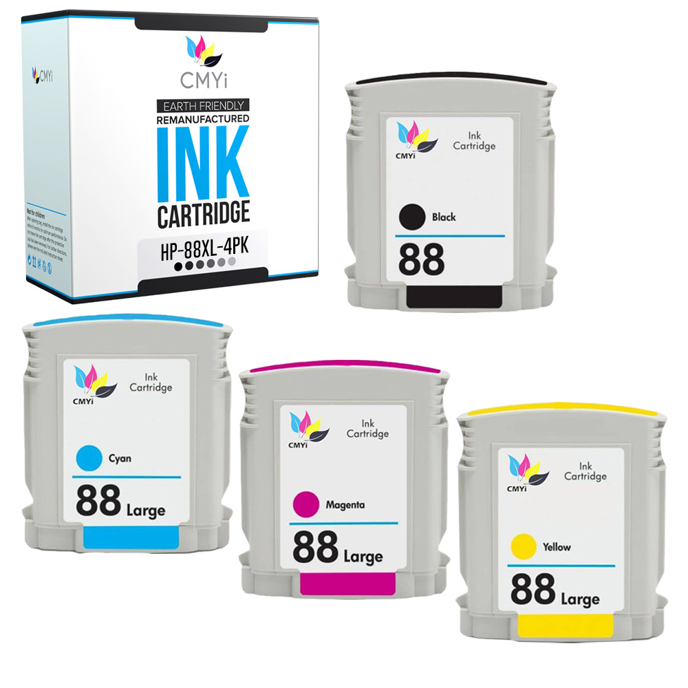 4PK 88XL Cartridges for HP Officejet Pro K8600dtn L7000 L7380 L7400 L7480 L7500