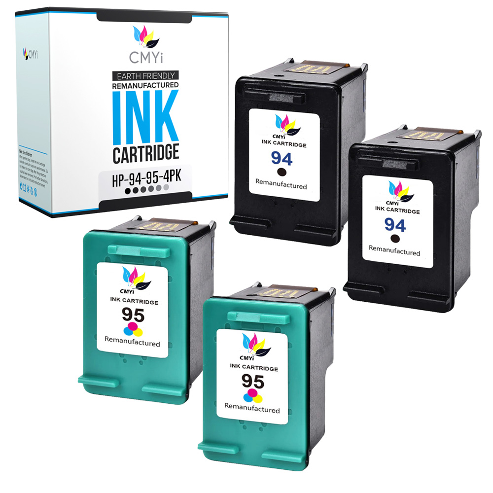 Black/Color Ink Lot Combo Pack fits for HP 94 95