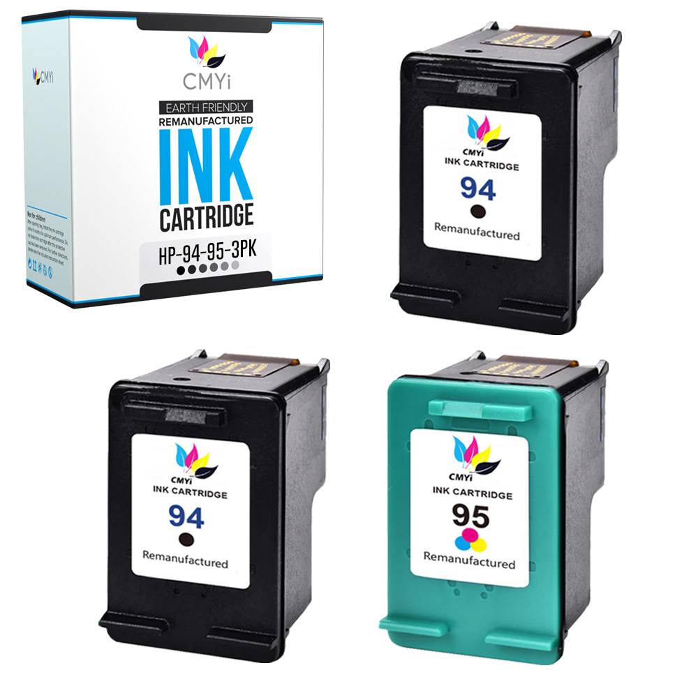 Black/Color Ink Lot Combo Pack fits for HP 94 95