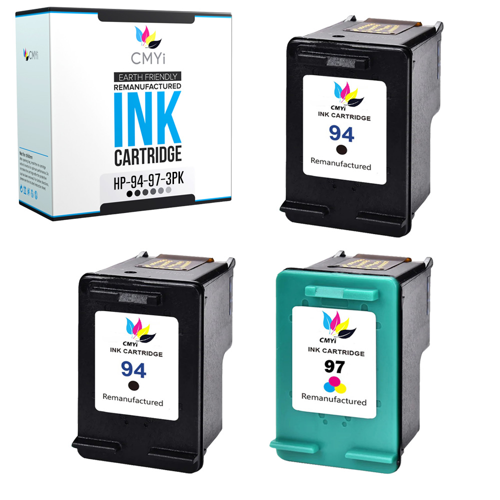 CMYi Compatible Combo Ink Cartridges HP 94 97 Black Color Cartridge Pack