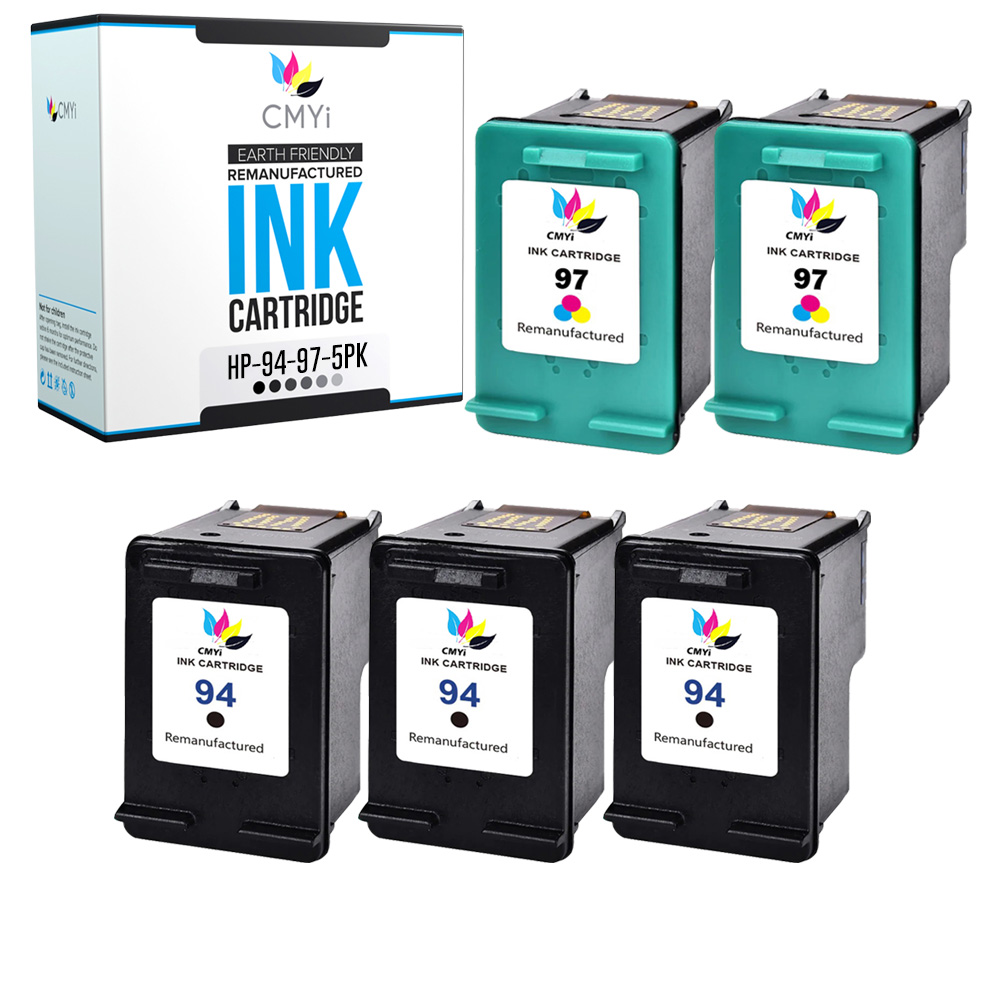 CMYi Compatible Combo Ink Cartridges HP 94 97 Black Color Cartridge Pack