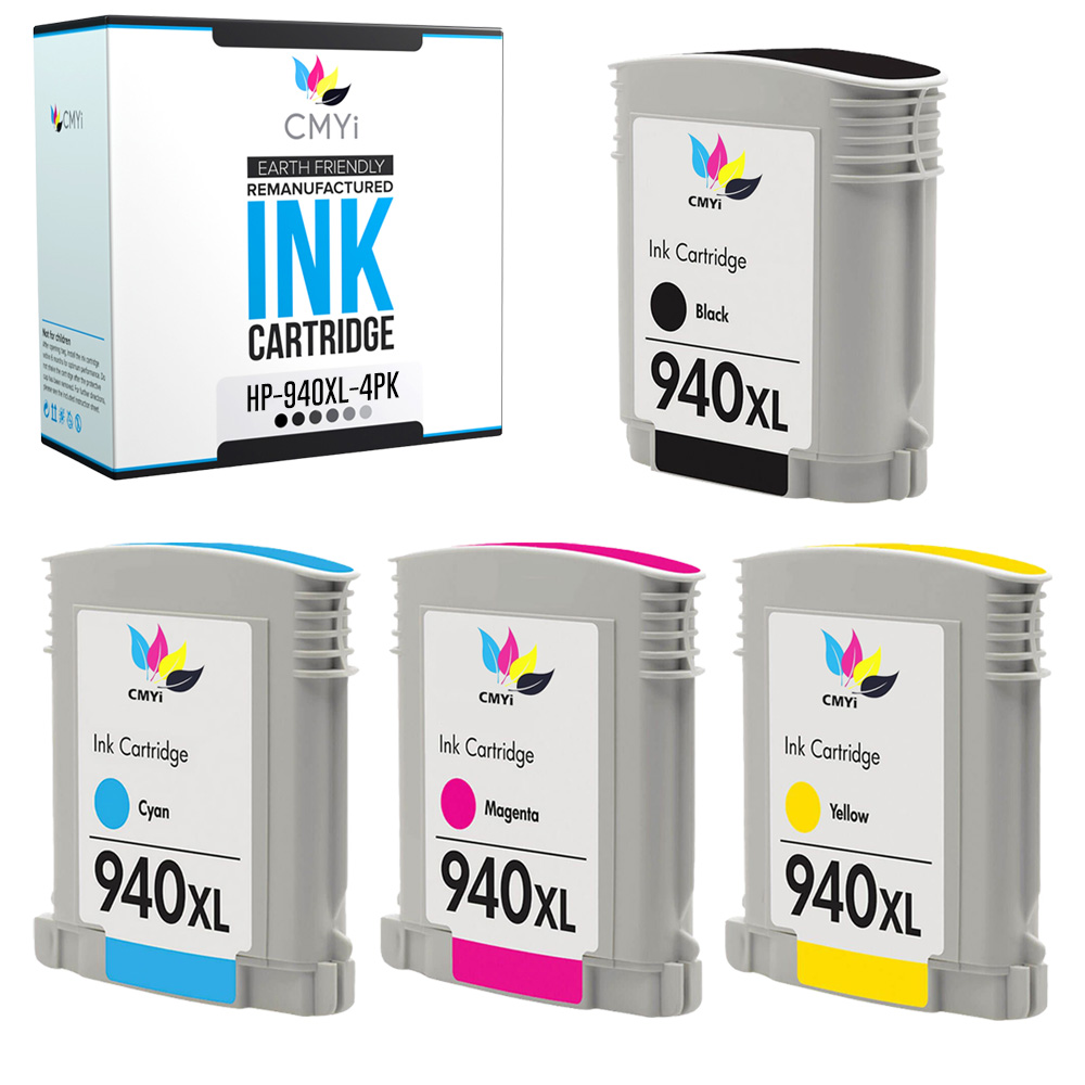 CMYi 4PK 940XL Ink Cartridges for HP OfficeJet Pro 8500A - A909g A910g A910n 