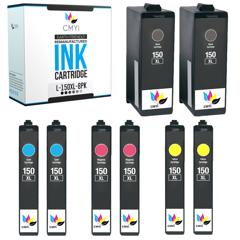 Lote de cartuchos de tinta color negro CMYi 150XL para impresoras Lexmark - Imagen 90 de 96