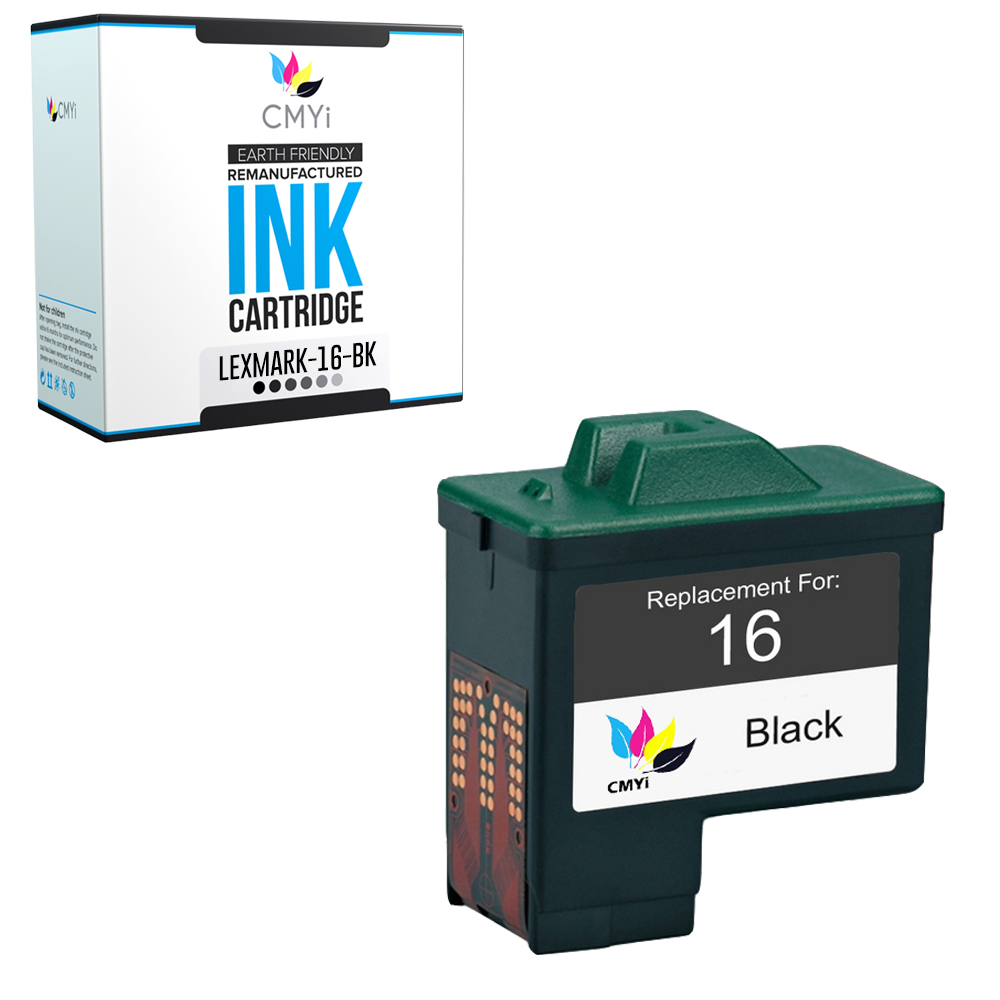 1-Pack Replacement Lexmark 16 Black Ink Cartridge for X Series X1100 X1240 X2230