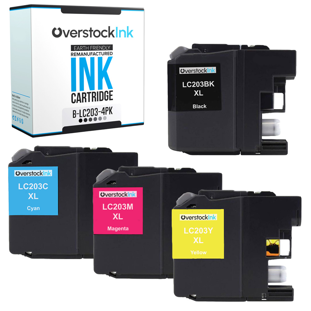 Compatible LC203 Ink Cartridge Combo Pack of 4 fits Brother MFC-J4620DW J480DW 